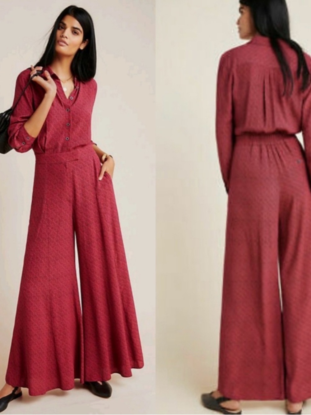 Anthropologie Wide-Leg Jumpsuit